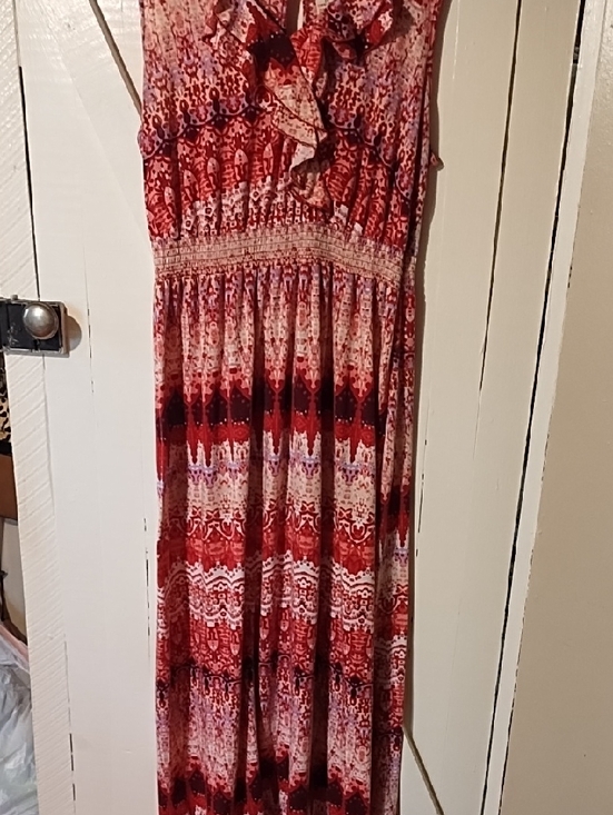 Faded Glory Dresses & Skirts - Faded Glory Red Patterned Sleeveless Maxi Dress VGC 2X.